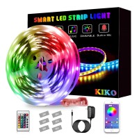  Smart LED Light Strip, Color Changing LED Lights SMD 5050 RGB Strips Lights with Bluetooth and Remote Controller - 21.3ft/ 6.5m